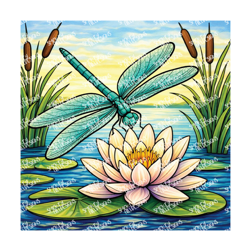PatternPly® Transparent Insect Series Volume 1 Dragonflies 3 art scene artwork