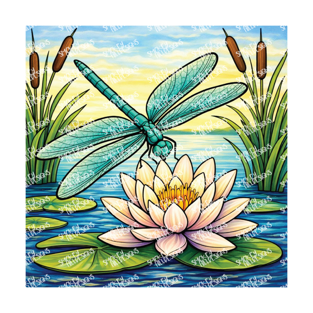 PatternPly® Transparent Insect Series Volume 1 Dragonflies 3 art scene artwork