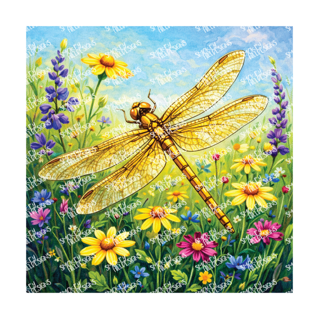 PatternPly® Transparent Insect Series Volume 1 Dragonflies 8 art scene artwork