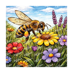 PatternPly® Transparent Insect Series Volume 2 Honeybees 2 art scene artwork