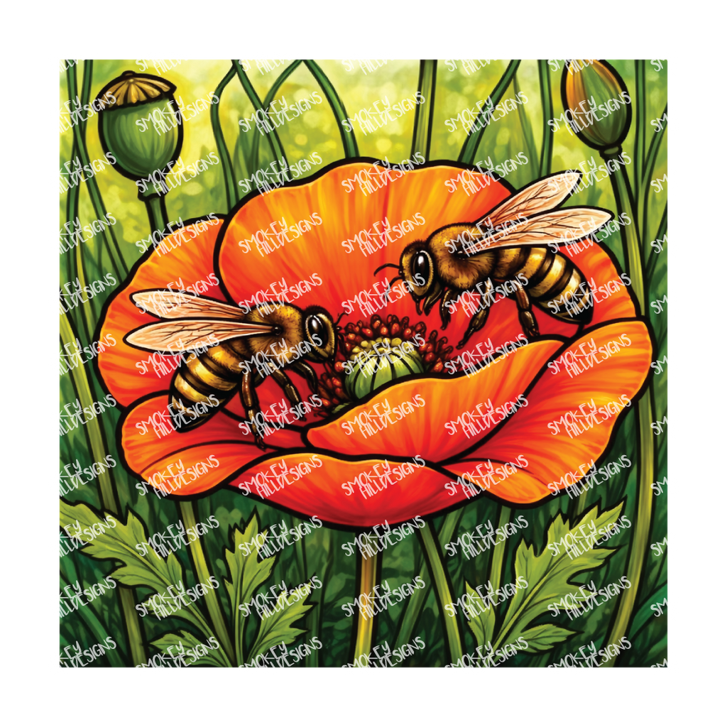 PatternPly® Transparent Insect Series Volume 2 Honeybees 8 art scene artwork