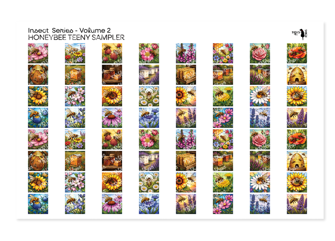 PatternPly® Transparent Insect Series Volume 2 Honeybees Teeny Sampler Teeny Sampler