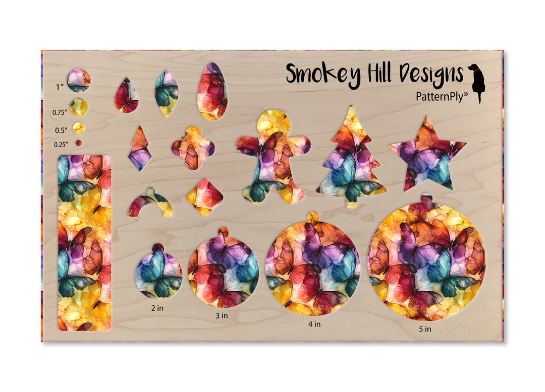 PatternPly® Full Coverage Jeweled Butterflies