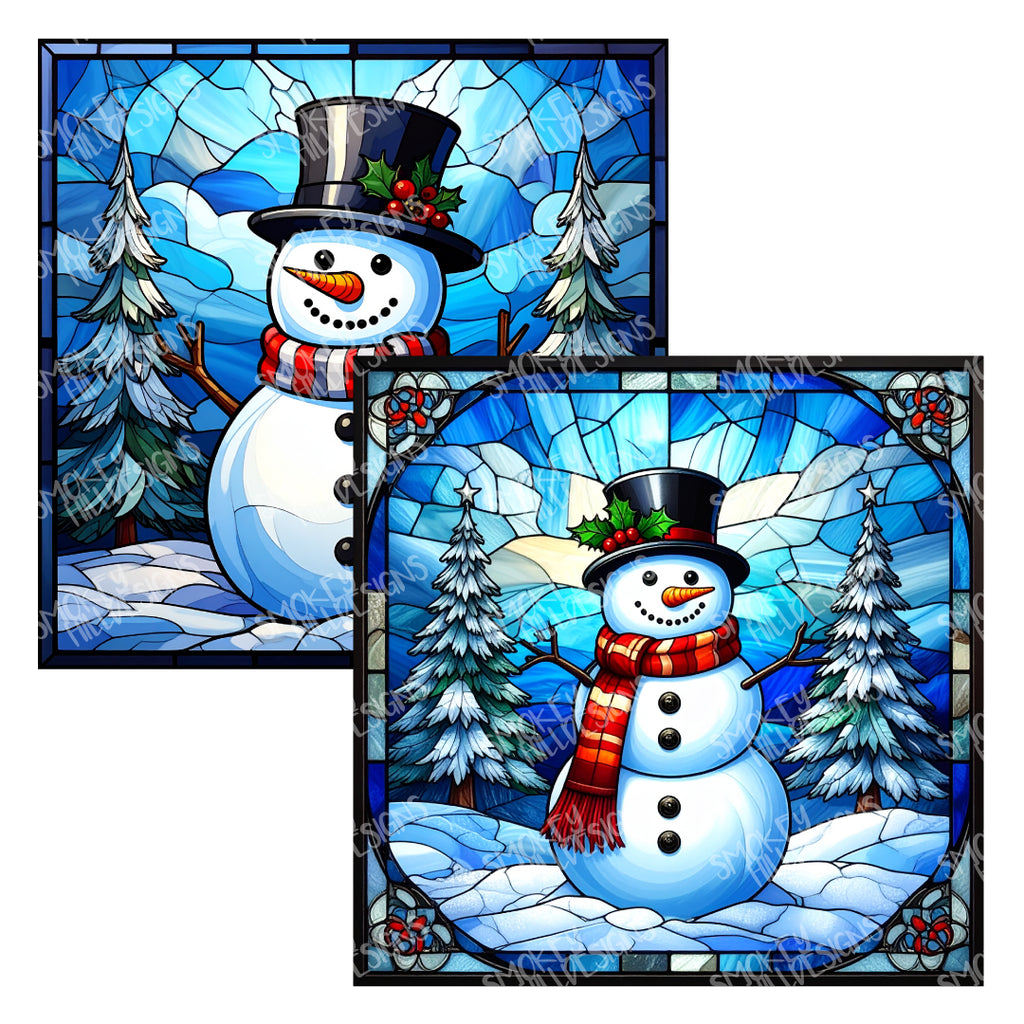 PatternPly® Transparent Jolly Snowmen sheet showing the pattern