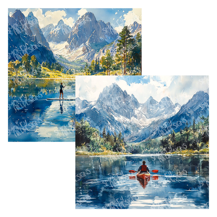 PatternPly® Full Coverage Kayak and Paddleboard Mountains