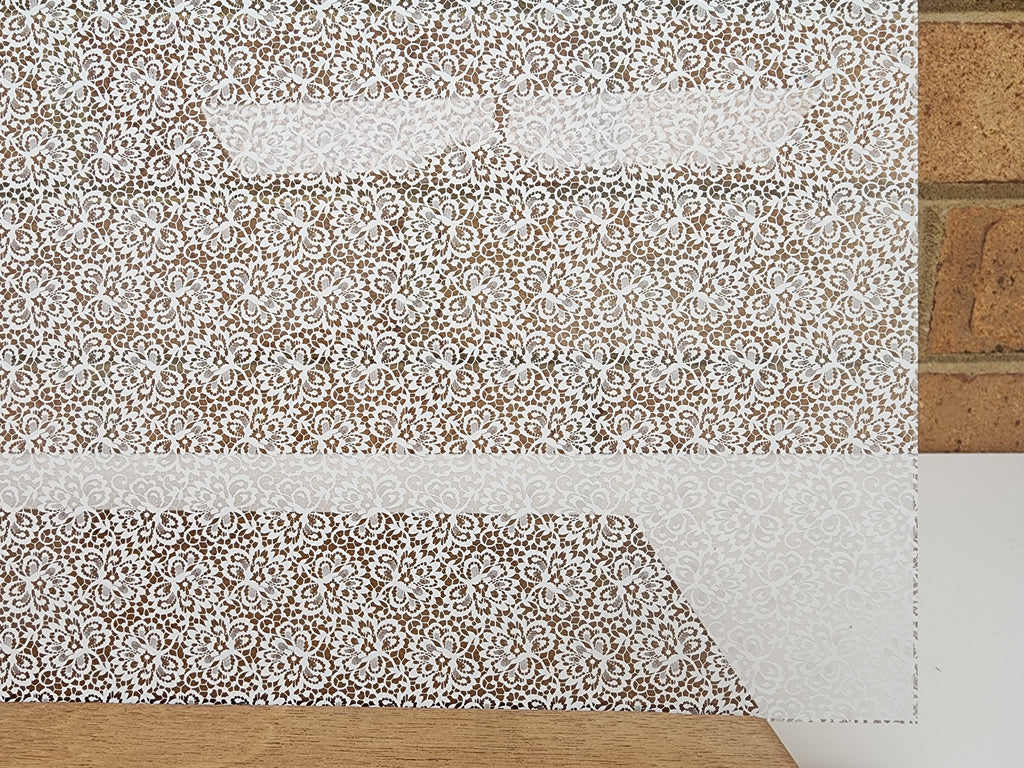 PatternPly® Scattered Lace WHITE sheet showing the pattern