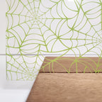 PatternPly® Scattered Green Spiderwebs Large sheet showing the pattern
