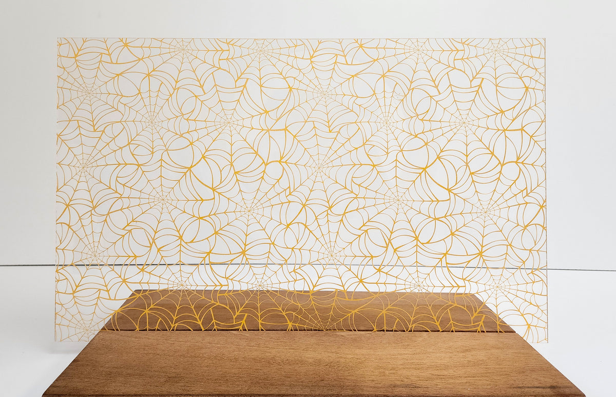 PatternPly® Scattered Light Orange Spiderwebs Large product photo 3