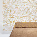 PatternPly® Scattered Light Orange Spiderwebs Mini sheet showing the pattern