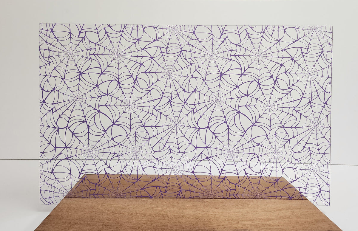 PatternPly® Scattered Purple Spiderwebs Large product photo 2