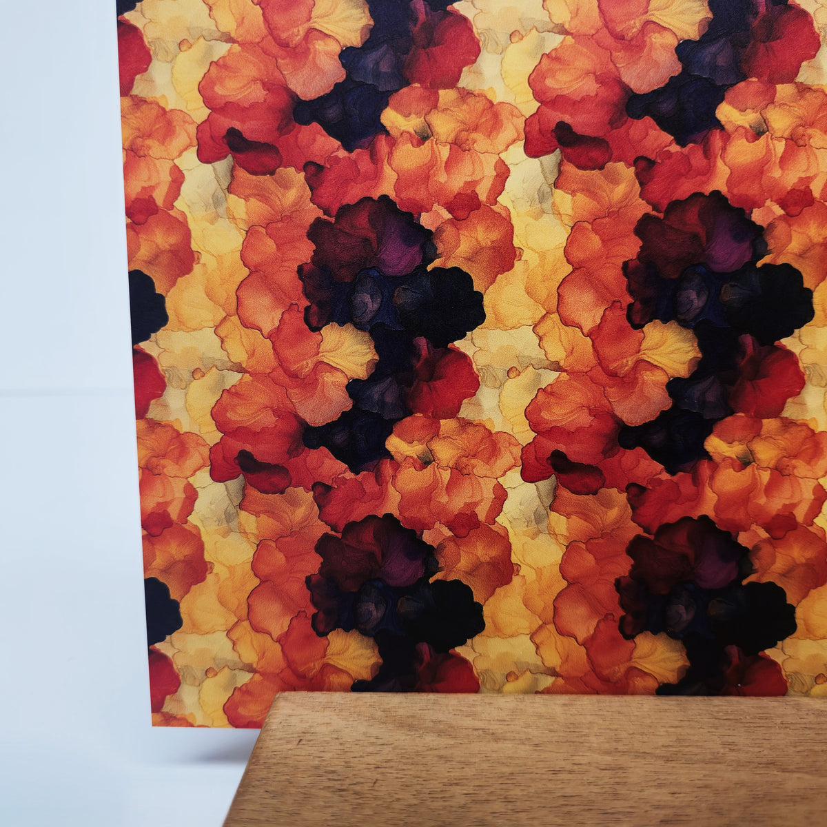 PatternPly® Full Coverage Warm Ink Blossoms sheet showing the pattern