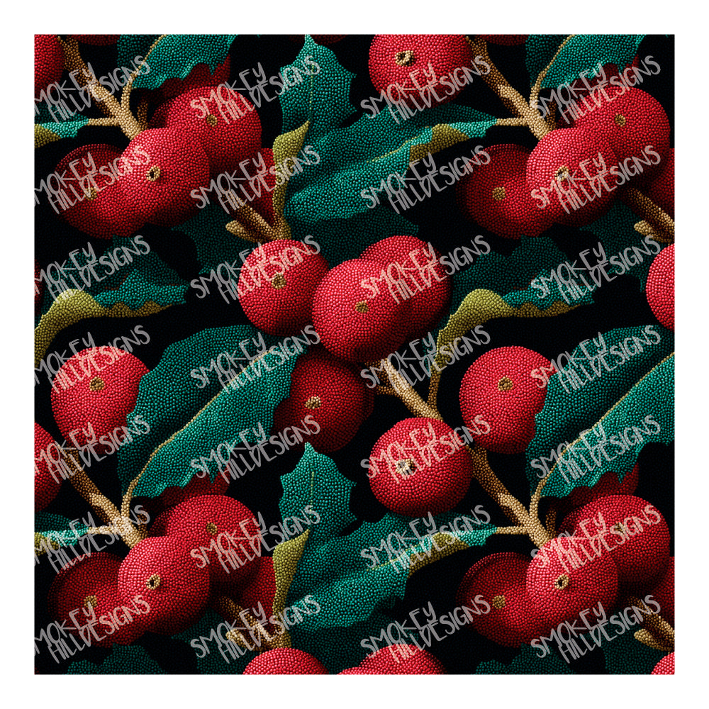 PatternPly® Transparent Large Winter Berries