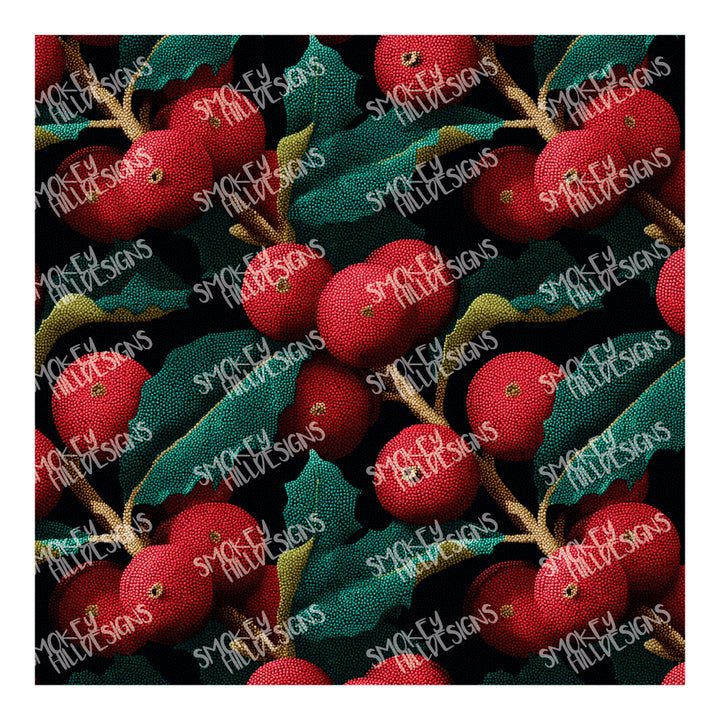 PatternPly® Transparent Large Winter Berries