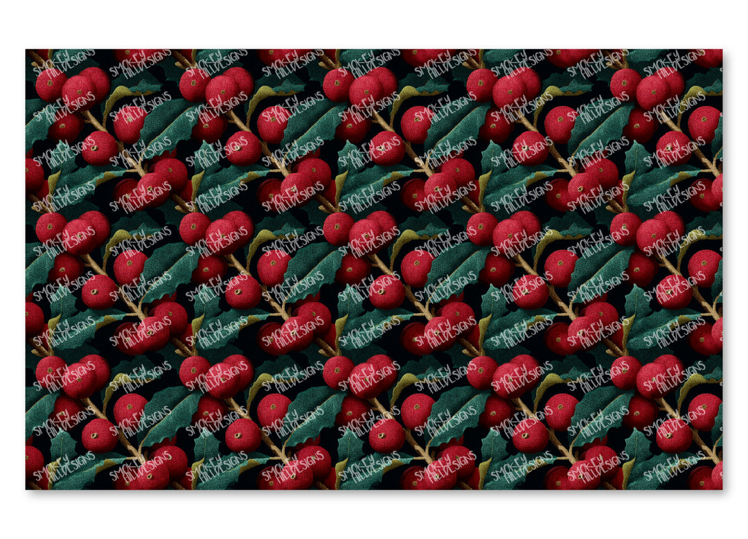 PatternPly® Transparent Large Winter Berries