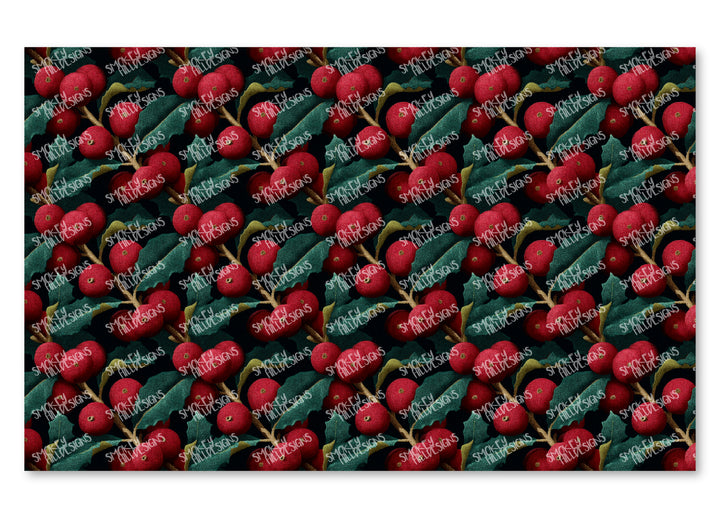 PatternPly® Full Coverage Large Winter Berries