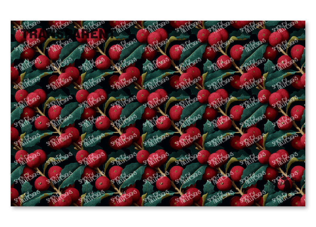 PatternPly® Transparent Large Winter Berries