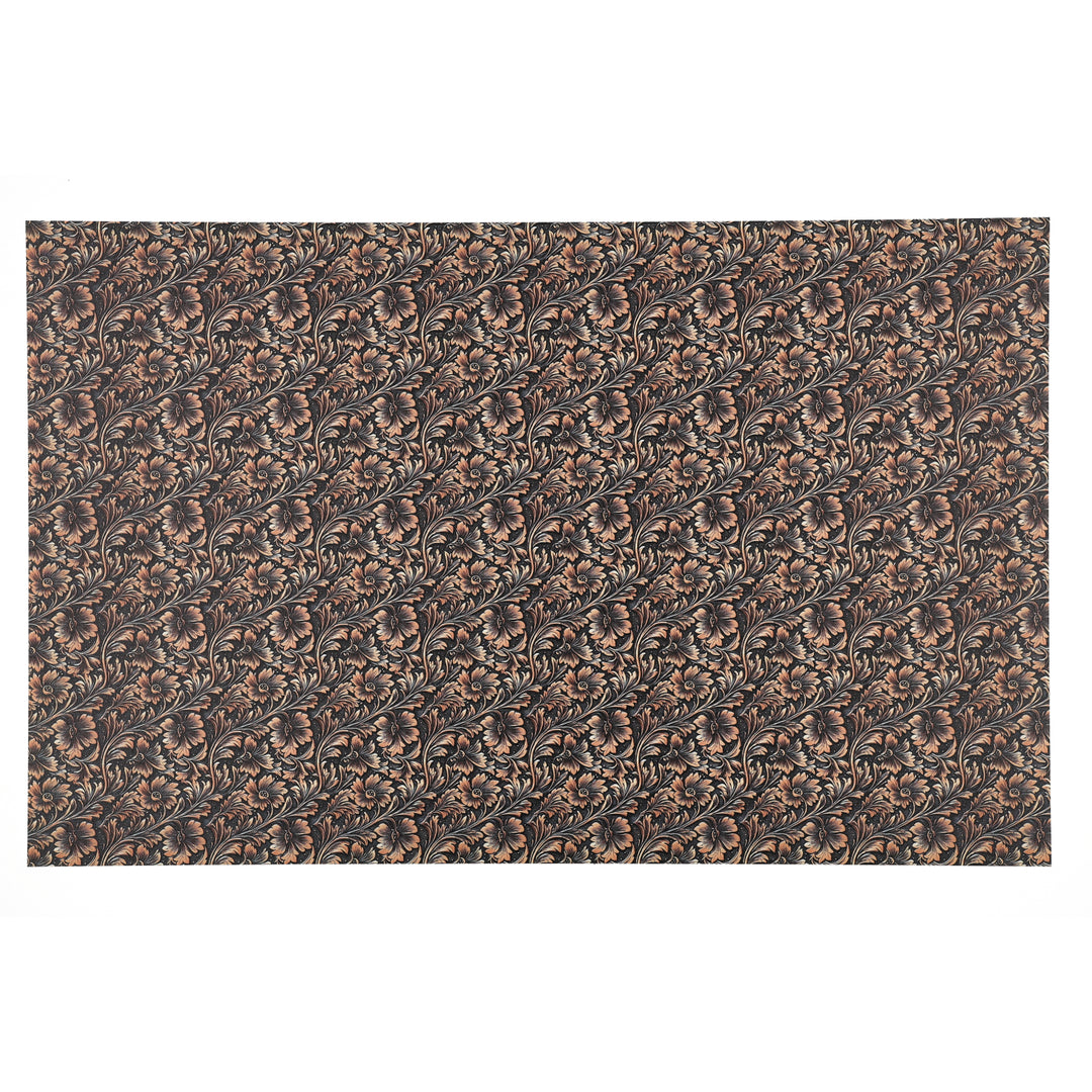 PatternPly® Full Coverage Wavy Brown Tooled Leather