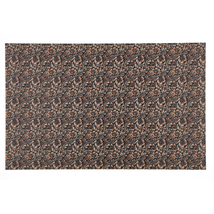 PatternPly® Full Coverage Wavy Brown Tooled Leather