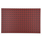 PatternPly® Full Coverage Red and Black Leather Floral Micro product photo 3