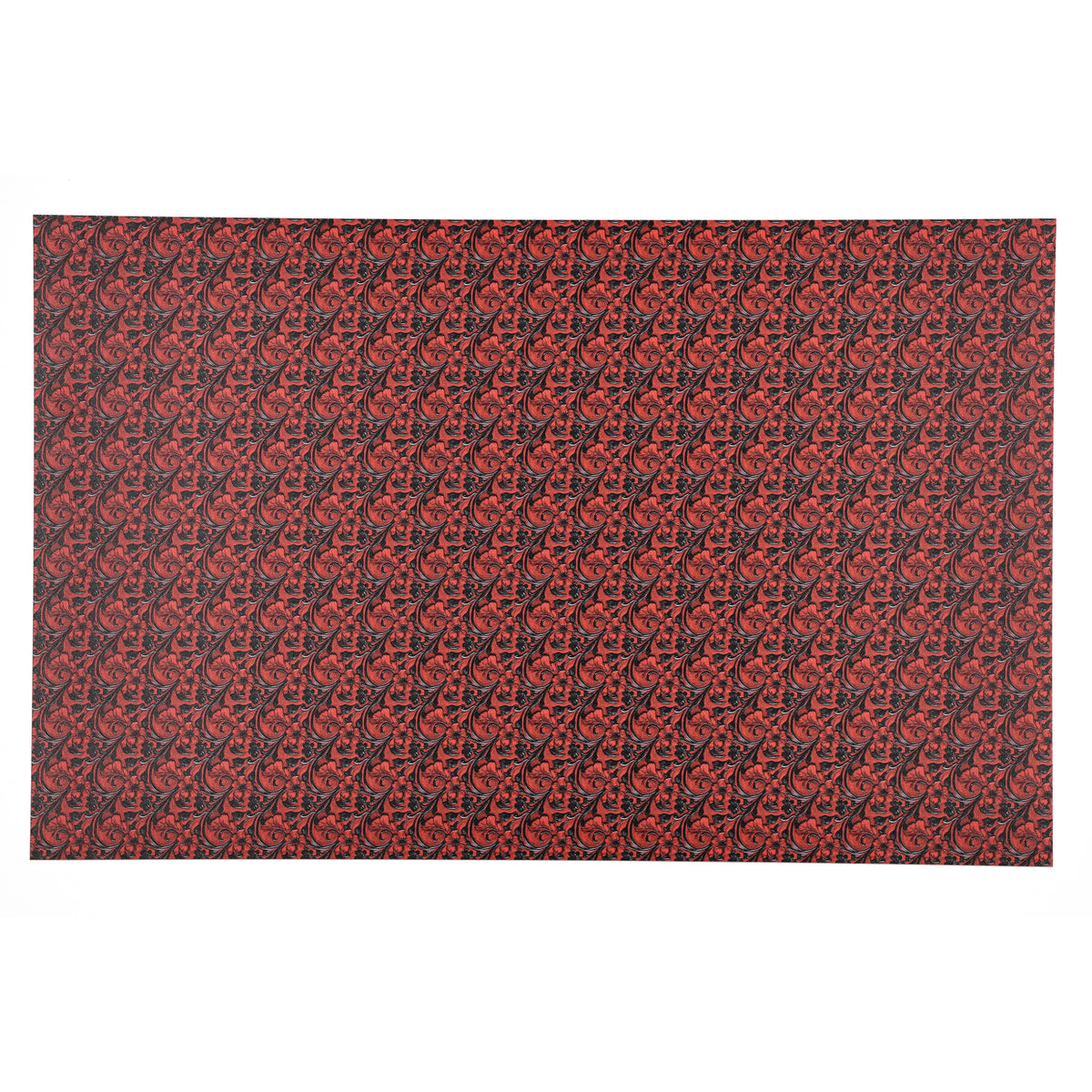 PatternPly® Full Coverage Red and Black Leather Floral Micro product photo 3
