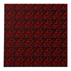 PatternPly® Full Coverage Red and Black Leather Floral Micro sheet showing the pattern