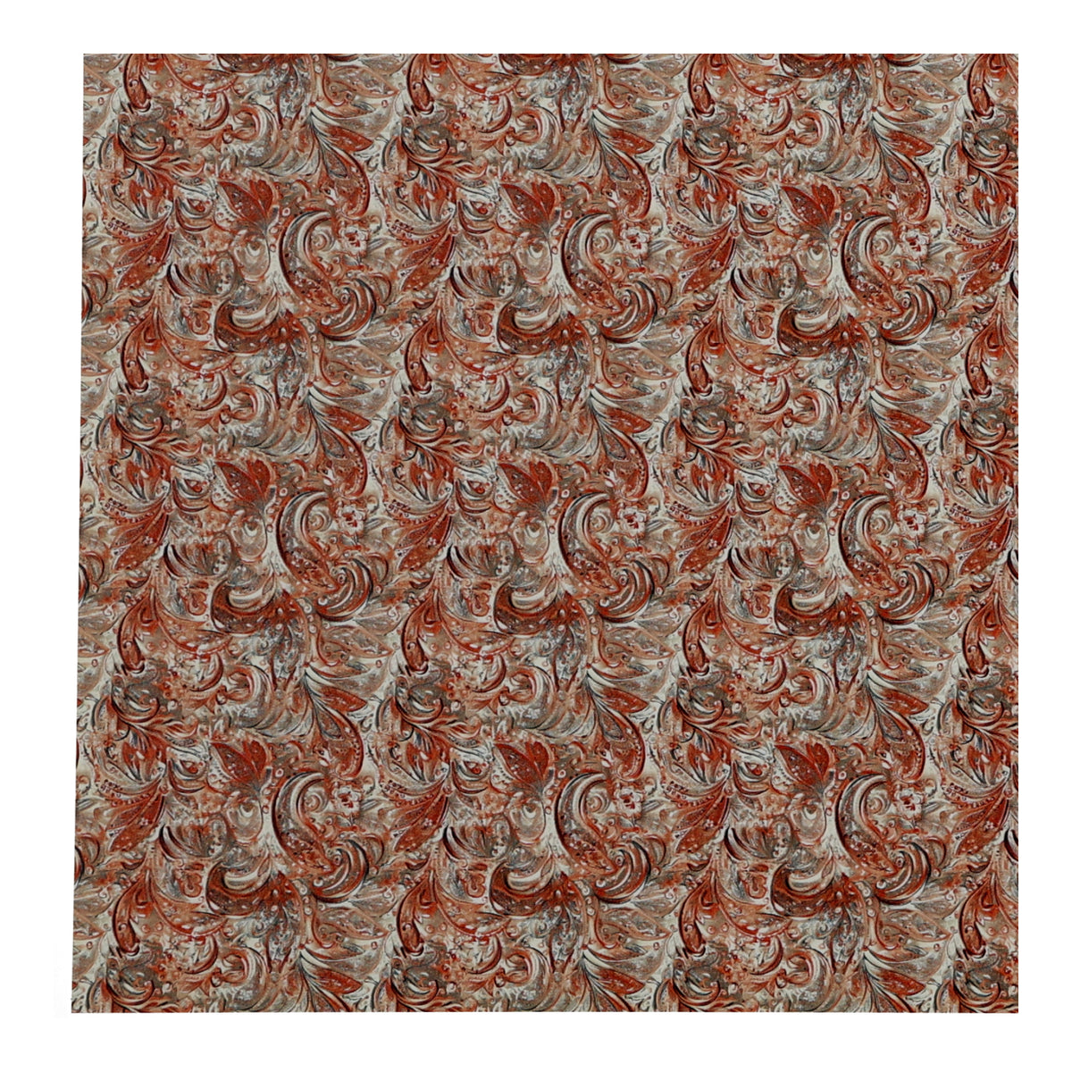 PatternPly® Full Coverage Orange and Taupe Tapestry Micro sheet showing the pattern
