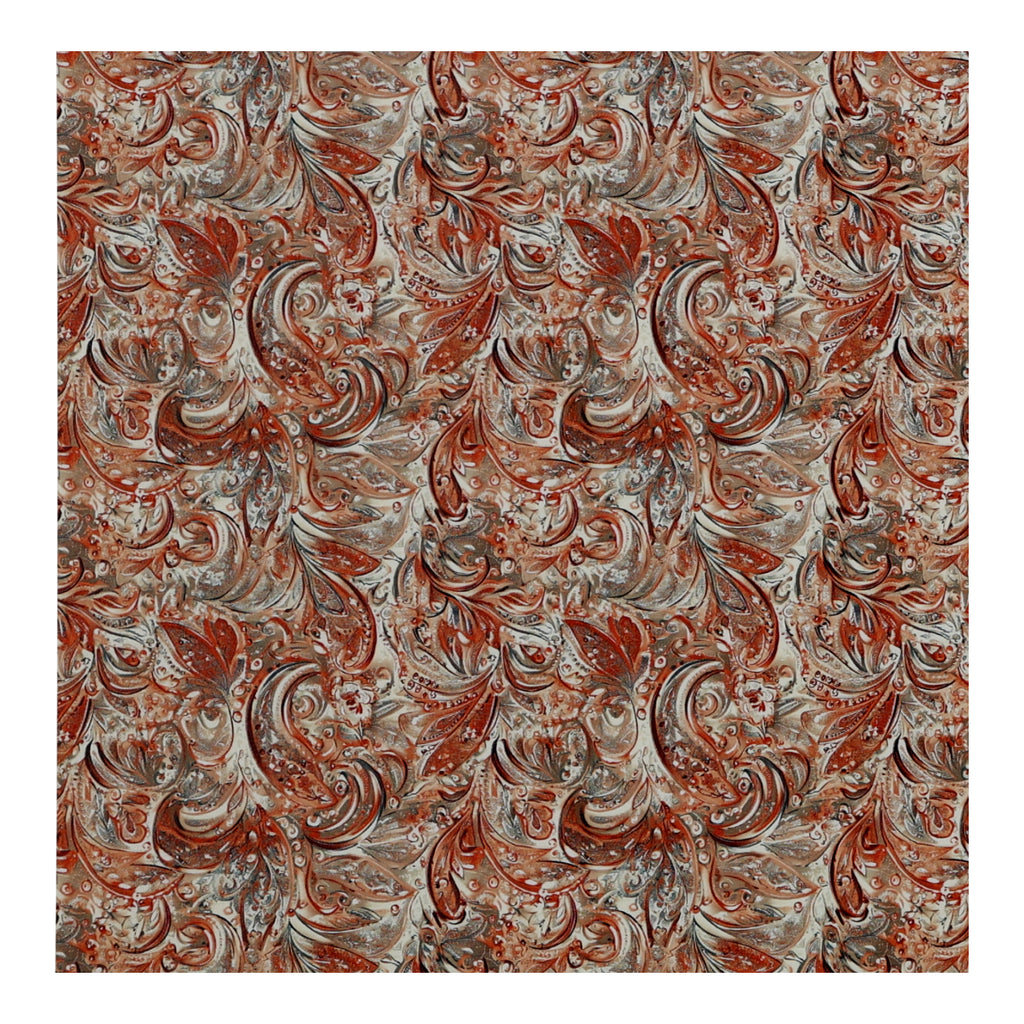 PatternPly® Full Coverage Orange and Taupe Tapestry sheet showing the pattern