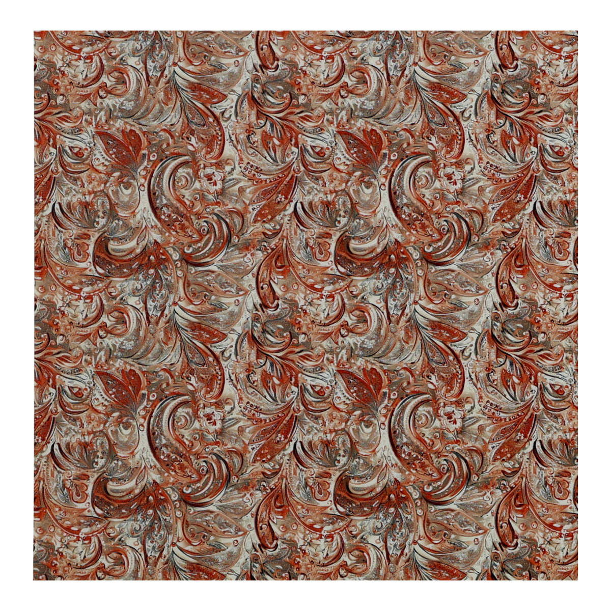 PatternPly® Full Coverage Orange and Taupe Tapestry sheet showing the pattern