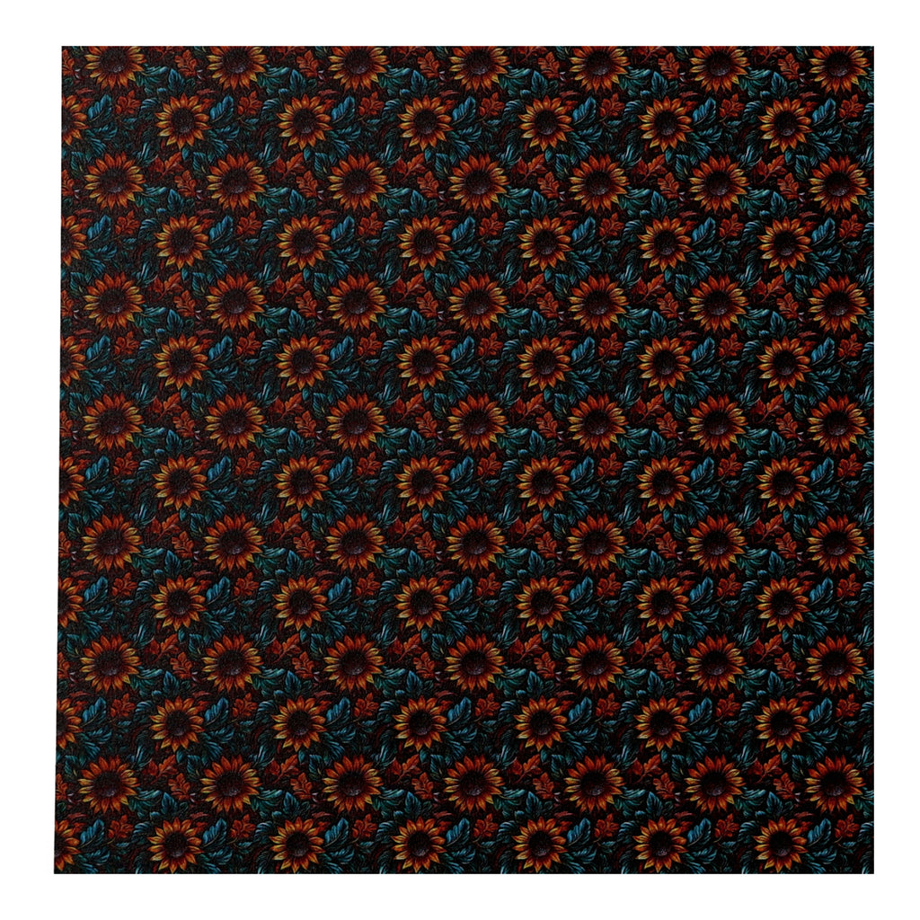 PatternPly® Full Coverage Leather Sunflowers Micro sheet showing the pattern