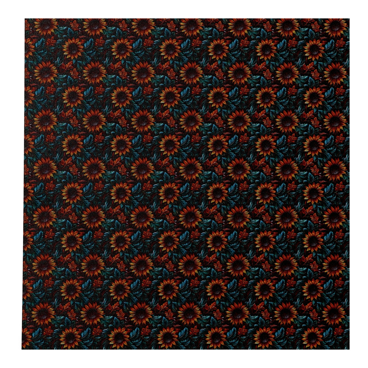 PatternPly® Full Coverage Leather Sunflowers Micro sheet showing the pattern