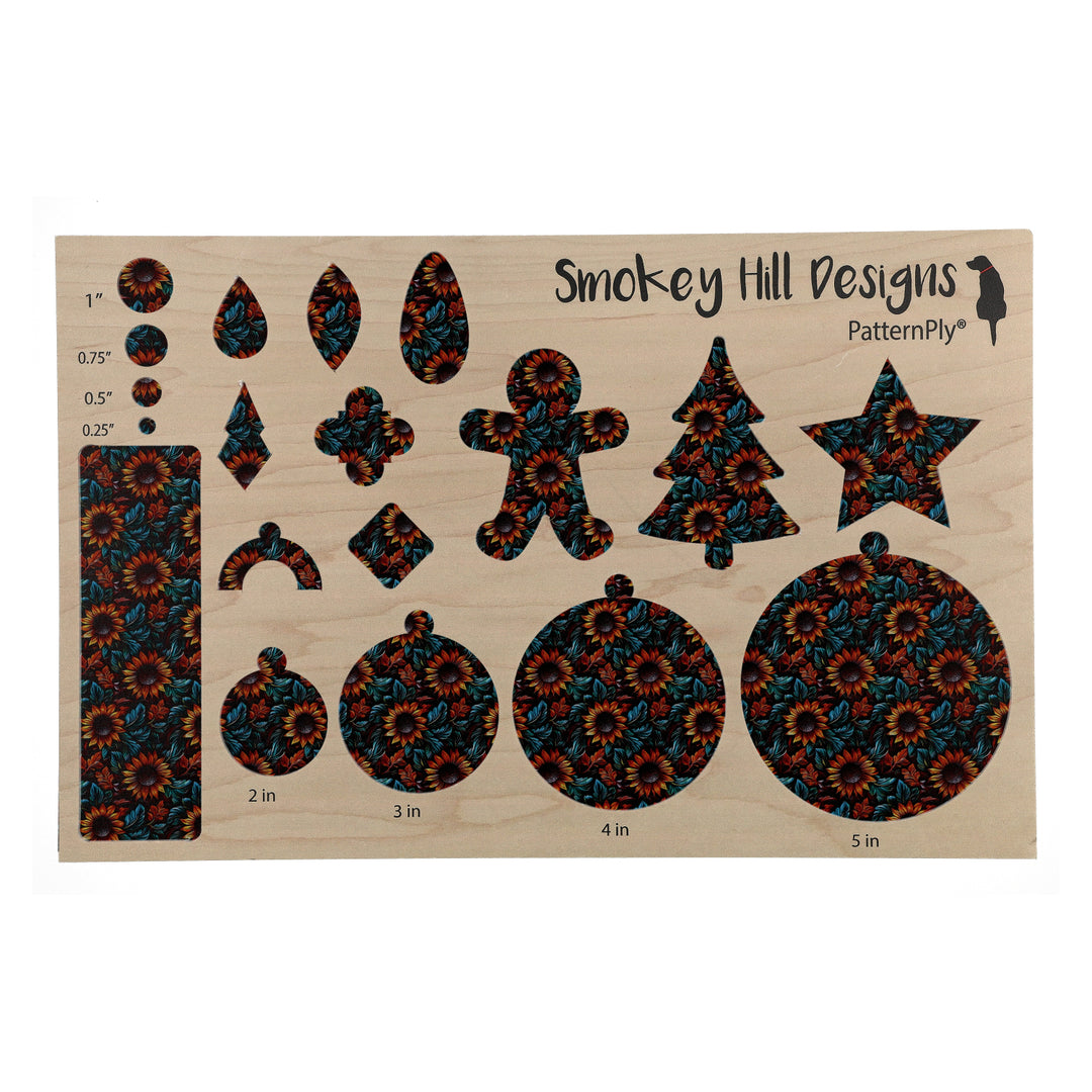 PatternPly® Full Coverage Leather Sunflowers