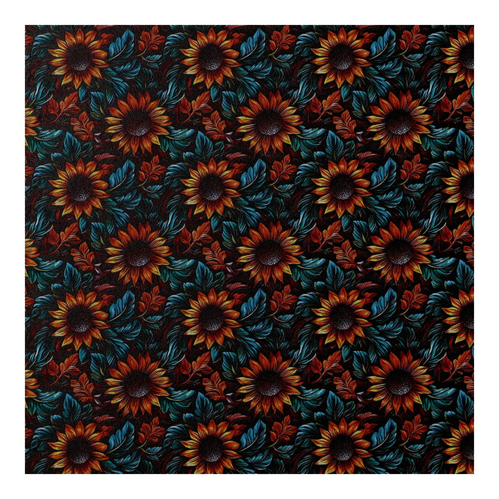 PatternPly® Full Coverage Leather Sunflowers