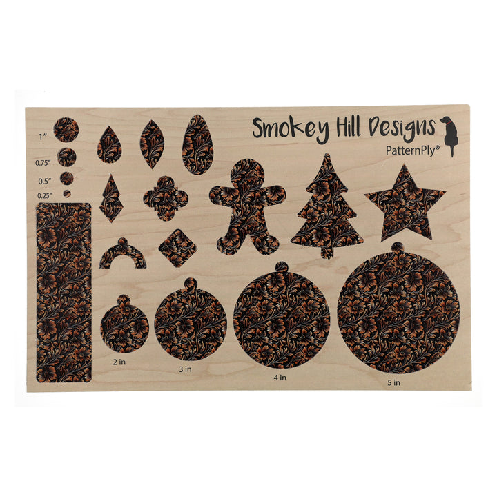 PatternPly® Full Coverage Wavy Brown Tooled Leather