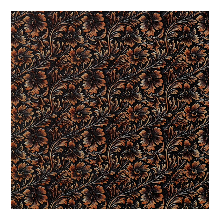 PatternPly® Full Coverage Wavy Brown Tooled Leather
