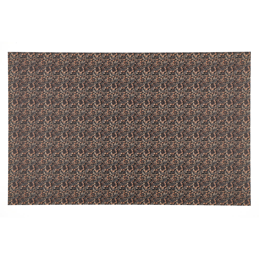 PatternPly® Full Coverage Wavy Brown Tooled Leather Micro