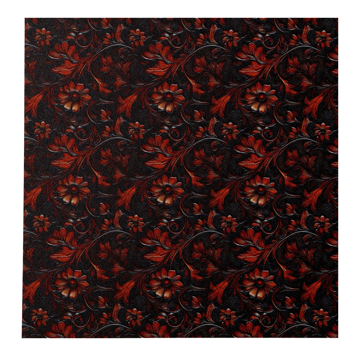 PatternPly® Full Coverage Floral Carving sheet showing the pattern