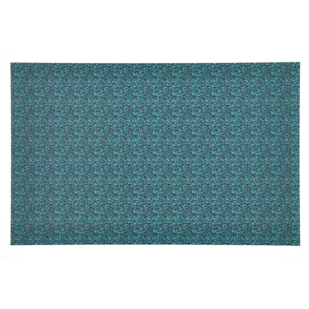 PatternPly® Full Coverage Turquoise Tooled Leather Micro product photo 3