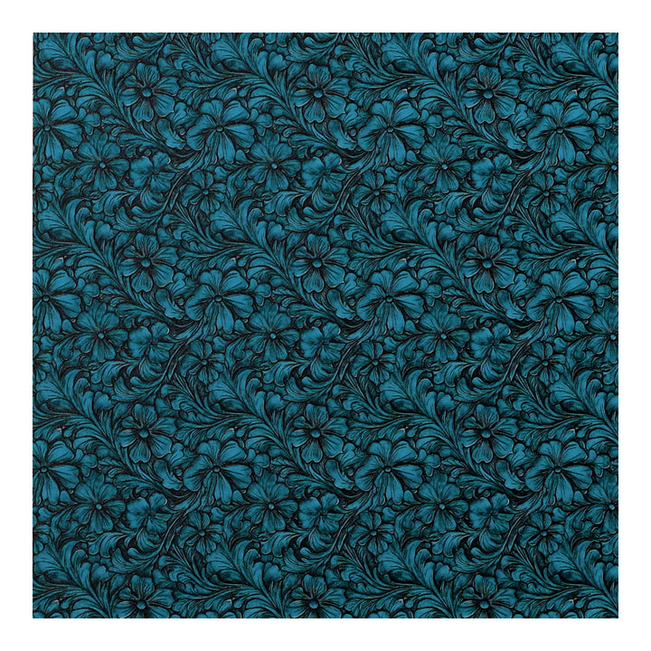 PatternPly® Full Coverage Turquoise Tooled Leather