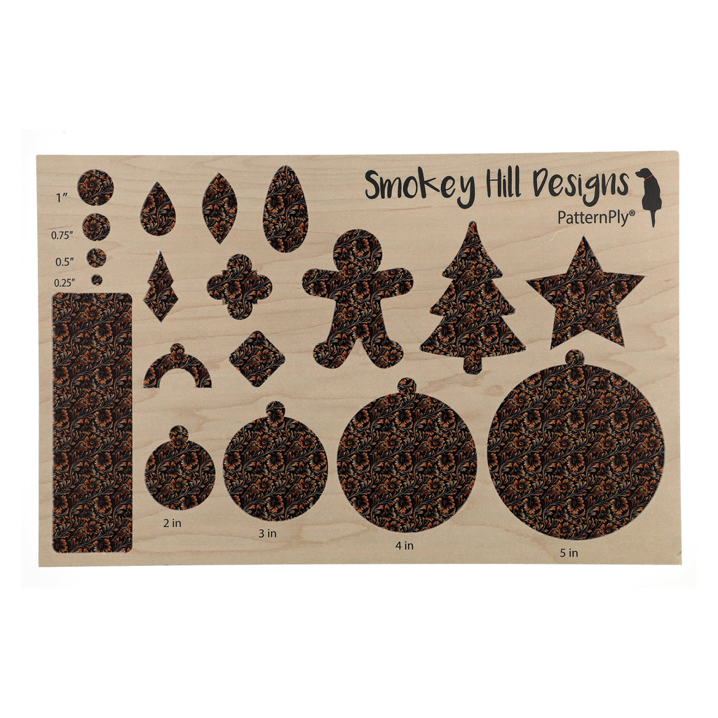 PatternPly® Full Coverage Wavy Brown Tooled Leather Micro product photo 2