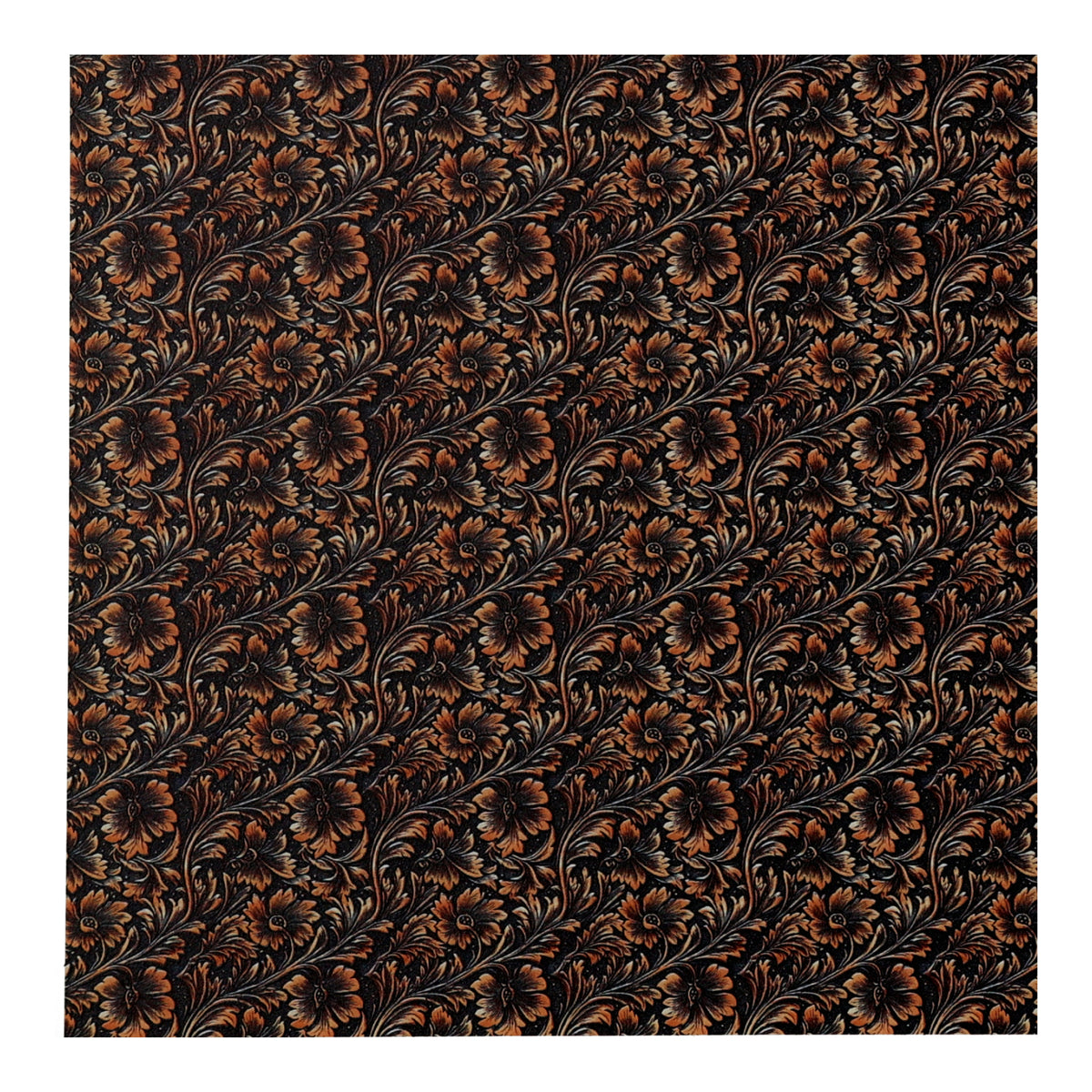 PatternPly® Full Coverage Wavy Brown Tooled Leather Micro sheet showing the pattern
