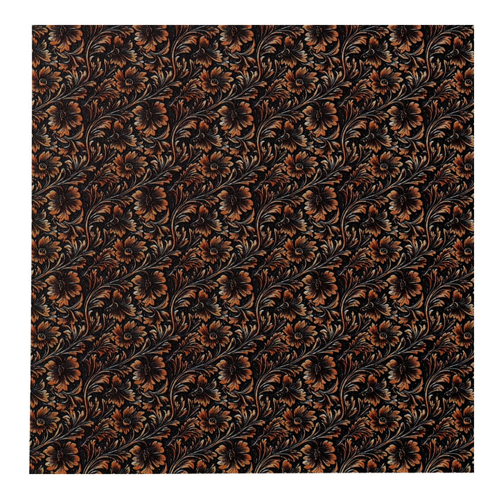 PatternPly® Full Coverage Wavy Brown Tooled Leather Micro