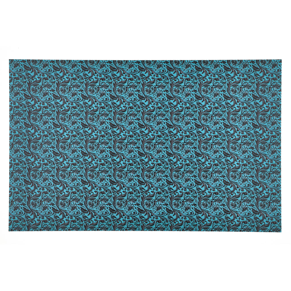 PatternPly® Full Coverage Turquoise Leather Hibiscus product photo 3