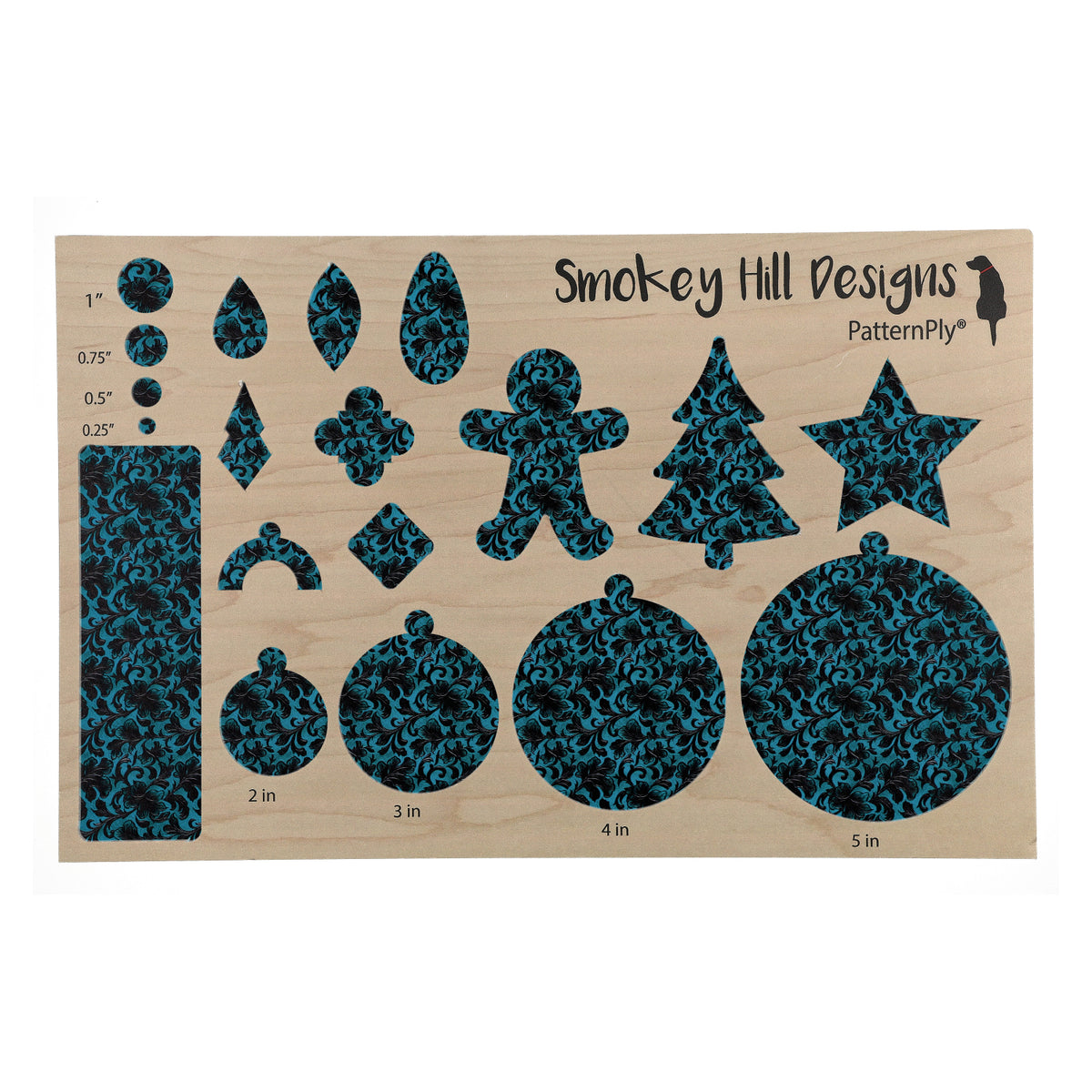 PatternPly® Full Coverage Turquoise and Black Leather Foliage product photo 2