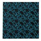 PatternPly® Full Coverage Turquoise and Black Leather Foliage sheet showing the pattern