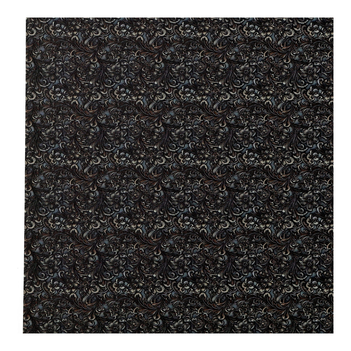 PatternPly® Full Coverage Taupe Tooled Leather Micro sheet showing the pattern