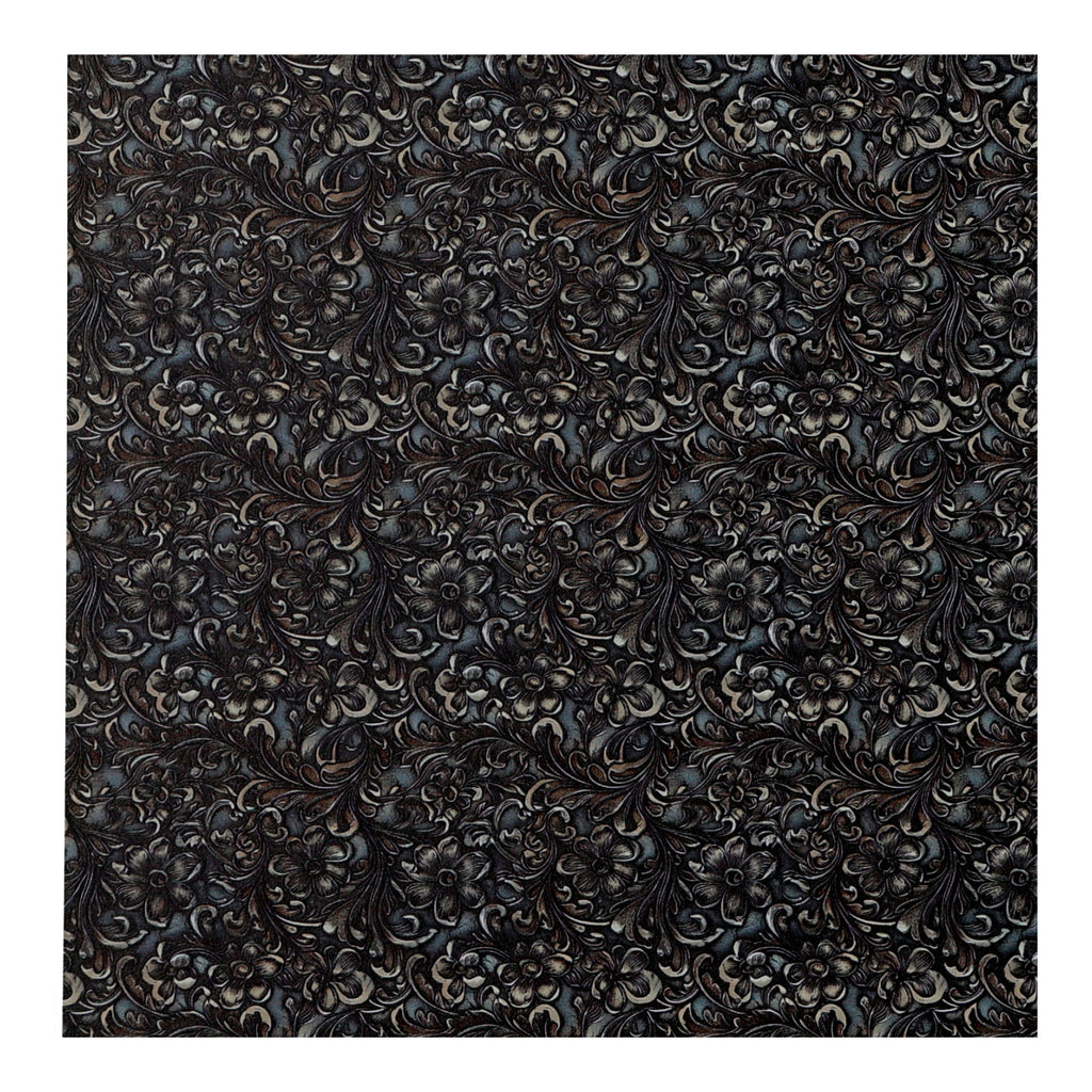 PatternPly® Full Coverage Taupe Tooled Leather sheet showing the pattern