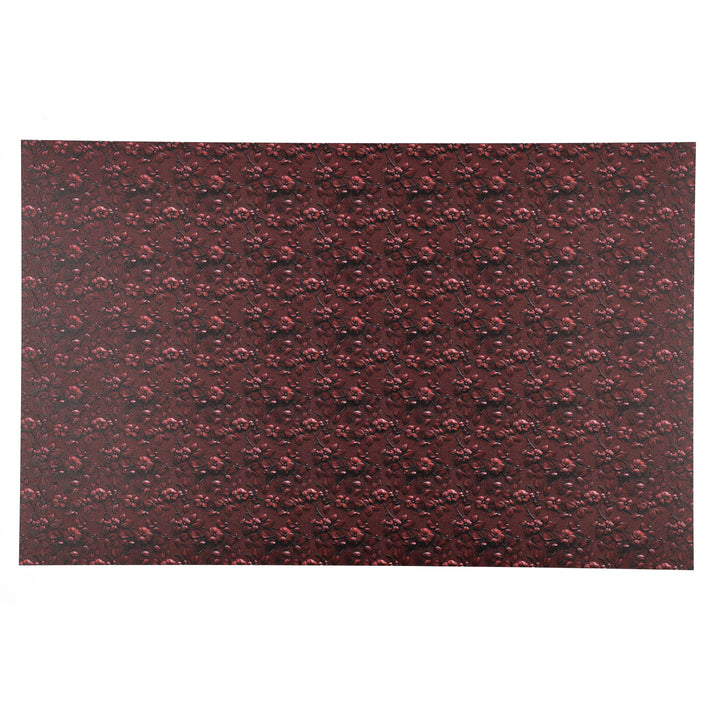 PatternPly® Full Coverage Red Leather Cherry Blossom