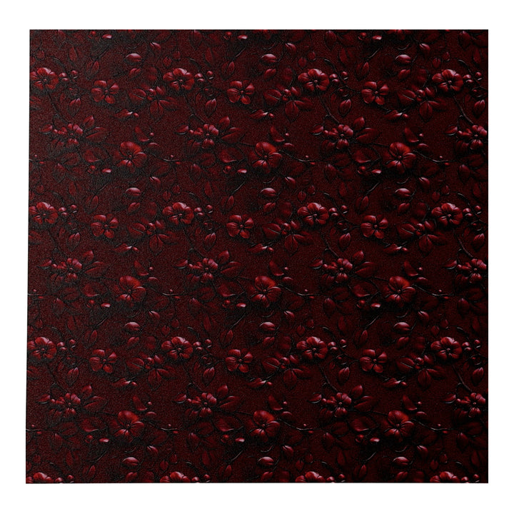 PatternPly® Full Coverage Red Leather Cherry Blossom