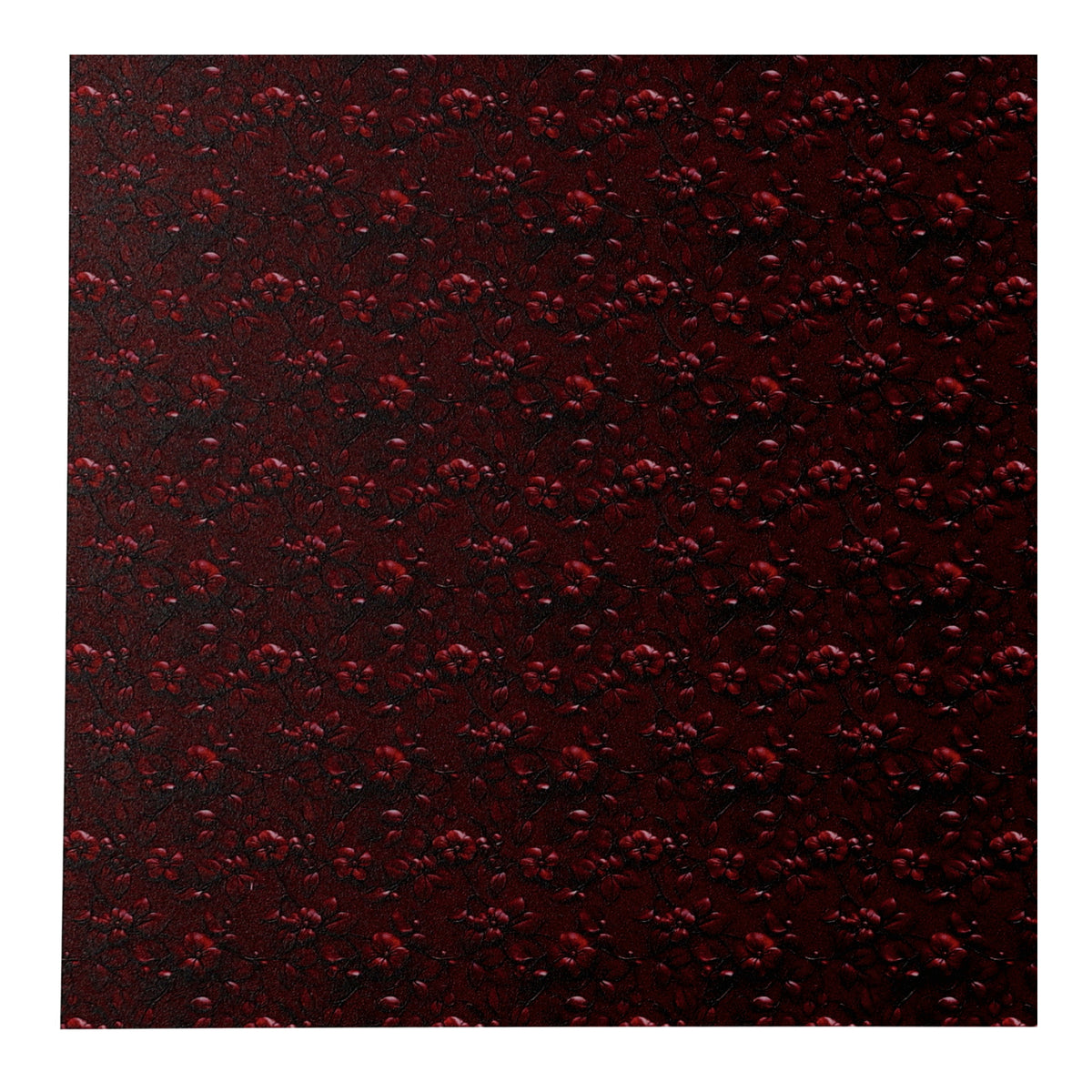 PatternPly® Full Coverage Red Leather Cherry Blossom Micro sheet showing the pattern