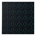 PatternPly® Full Coverage Black Leather Turquoise Accent Floral Micro sheet showing the pattern